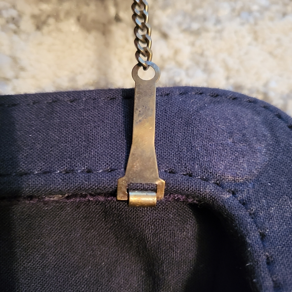 Anthropologie Mollie Midnight Navy Velvet Clutch - Picture 7 of 9